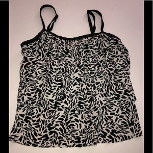 Maxine Hollywood tankini swim top Ruffle layer 20w